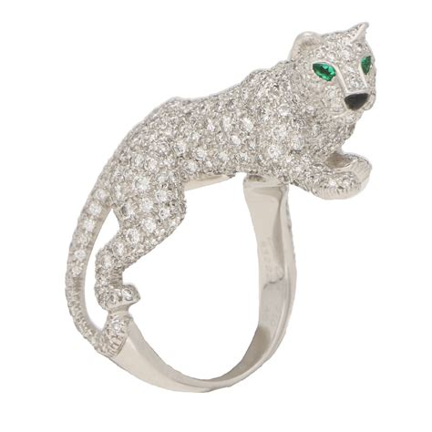 cartier tiger ring|cartier walking panther ring.